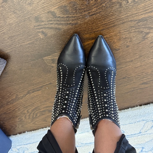 Iro Studded Boots Size 37 Black Leather - Picture 11 of 13